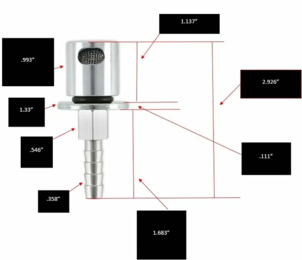 Remote Mount Vent Valve for EFI Fuel Tanks - 19-174